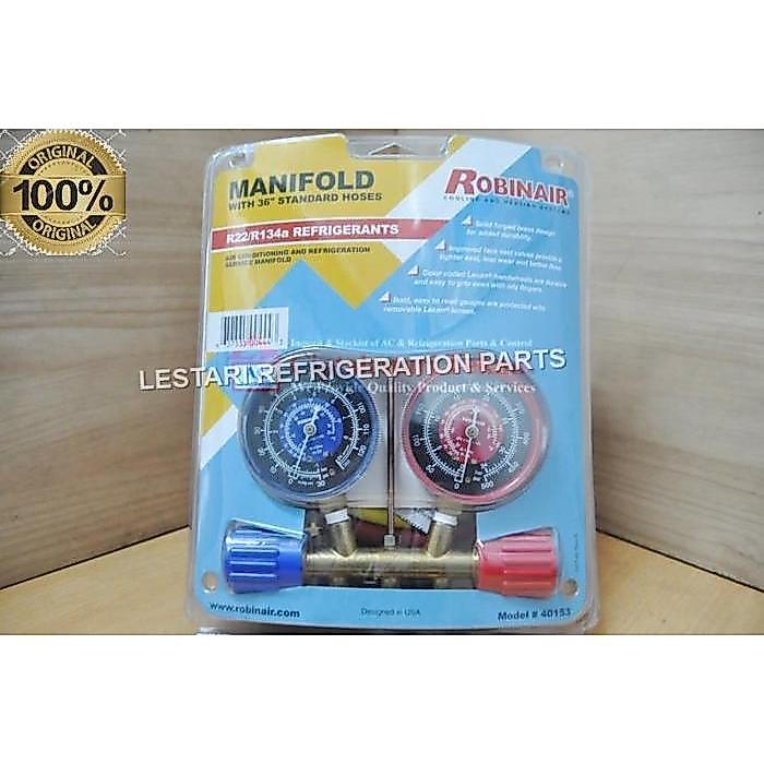 DISKON MANIFOLD GAUGE ROBINAIR 40153 (R22, R134A) ROBINAIR