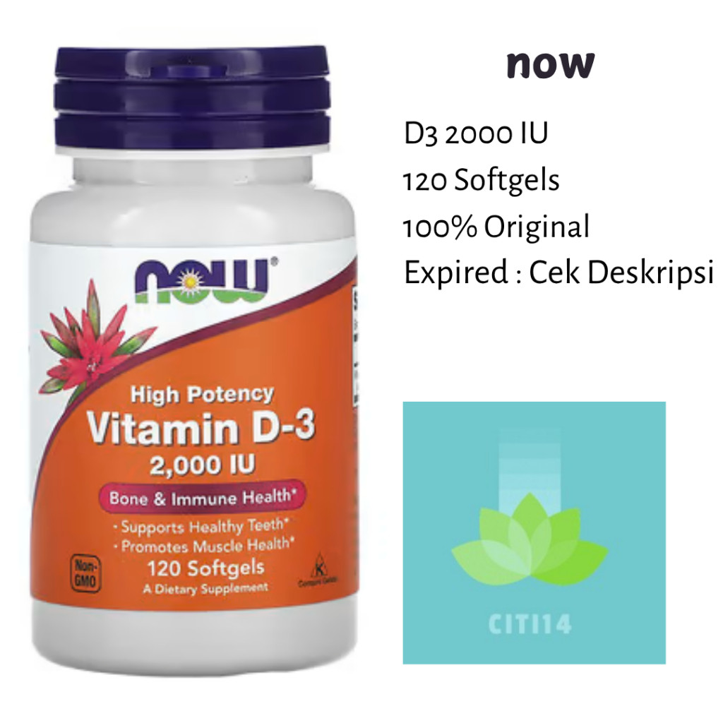 ORIGINAL Now Vitamin D3 2000IU Now D3 2000 IU 120 gels 240 gels Vit D3 2000IU