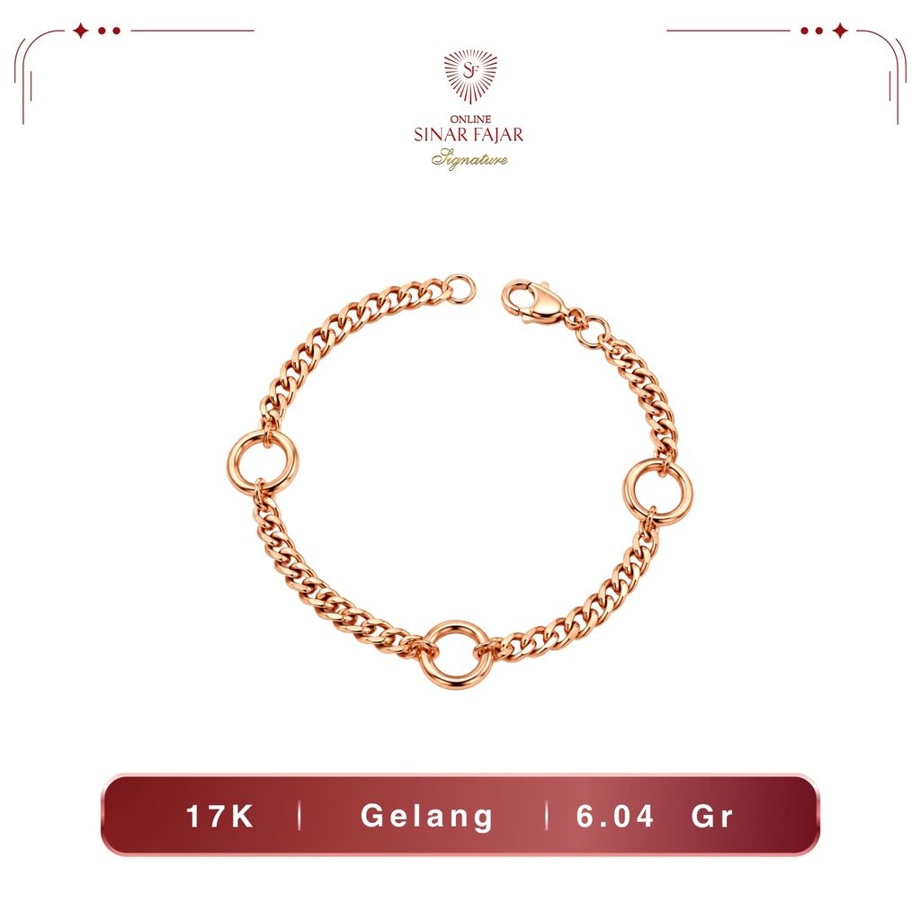 Gelang Emas Rantai Stang Holo 17k Terbaru - Sinar Fajar