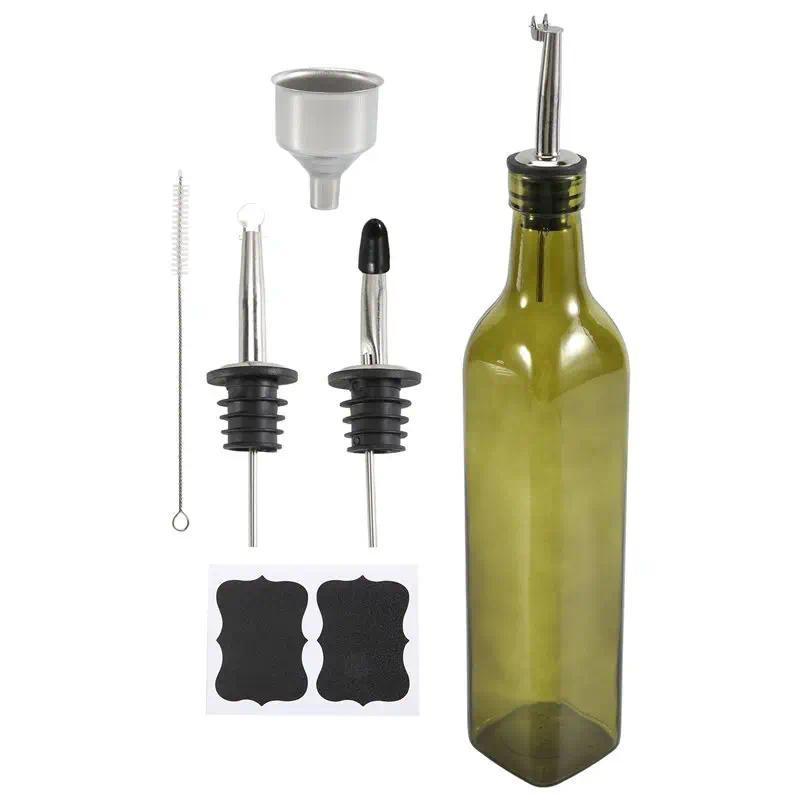 Best-Selling-Oil Bottle Glass Olive Oil Household Oil Pot Leak-Proof Oil Pot Set Glass Oil Pot Suita