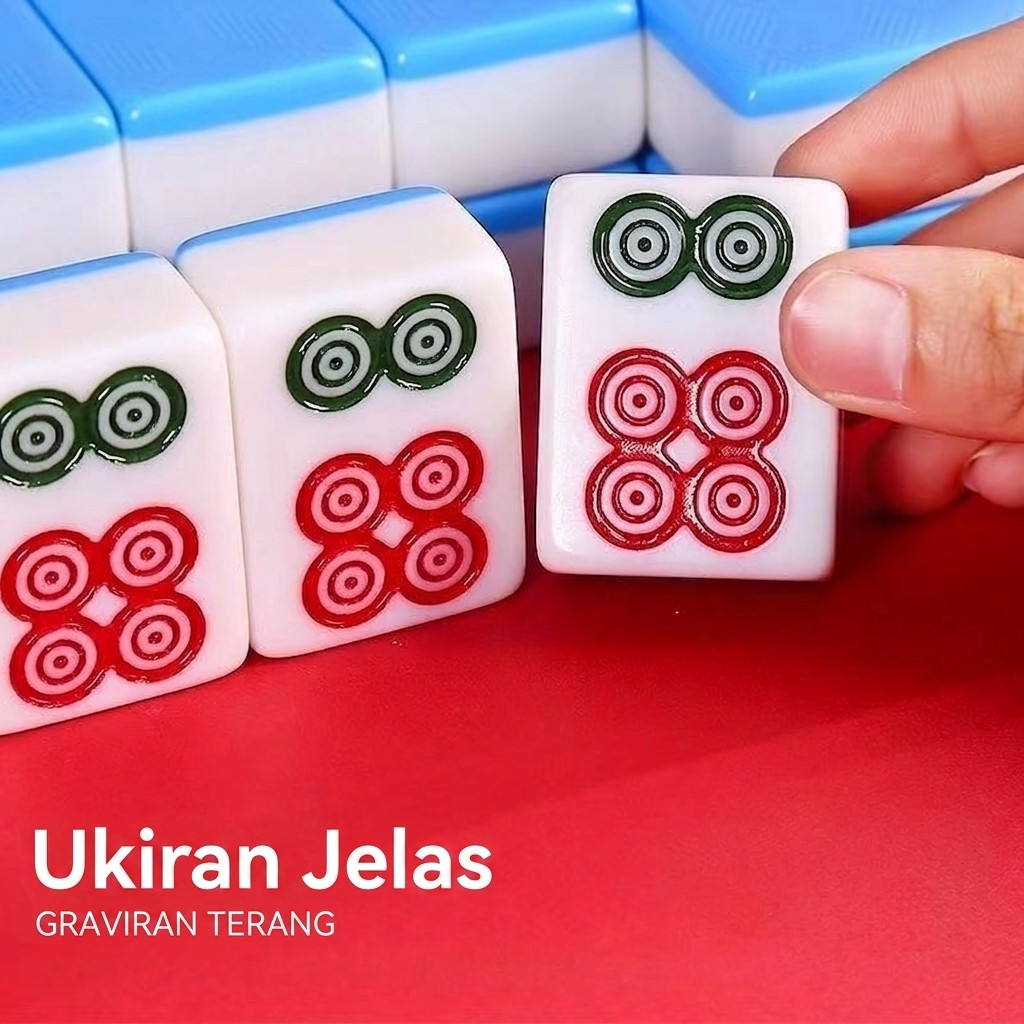 Mahjong Otomatis Premium Full Magnet| Set Kartu Mahjong Magnetik Ukuran Sedang-Besar| Kualitas Tingg