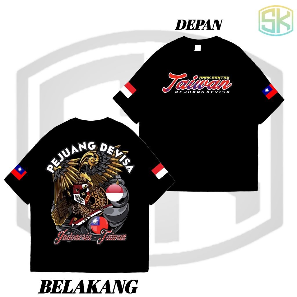 Kaos Anak Rantau Taiwan / Baju Pria Wanita T-Shrit Custom combed 24s