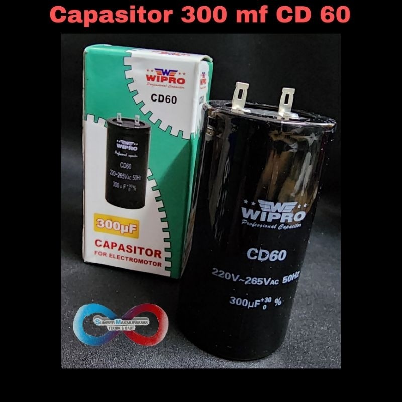 KLEPU.ID Capasitor Starting 300 mf CD 60 Wipro Capasitor Star