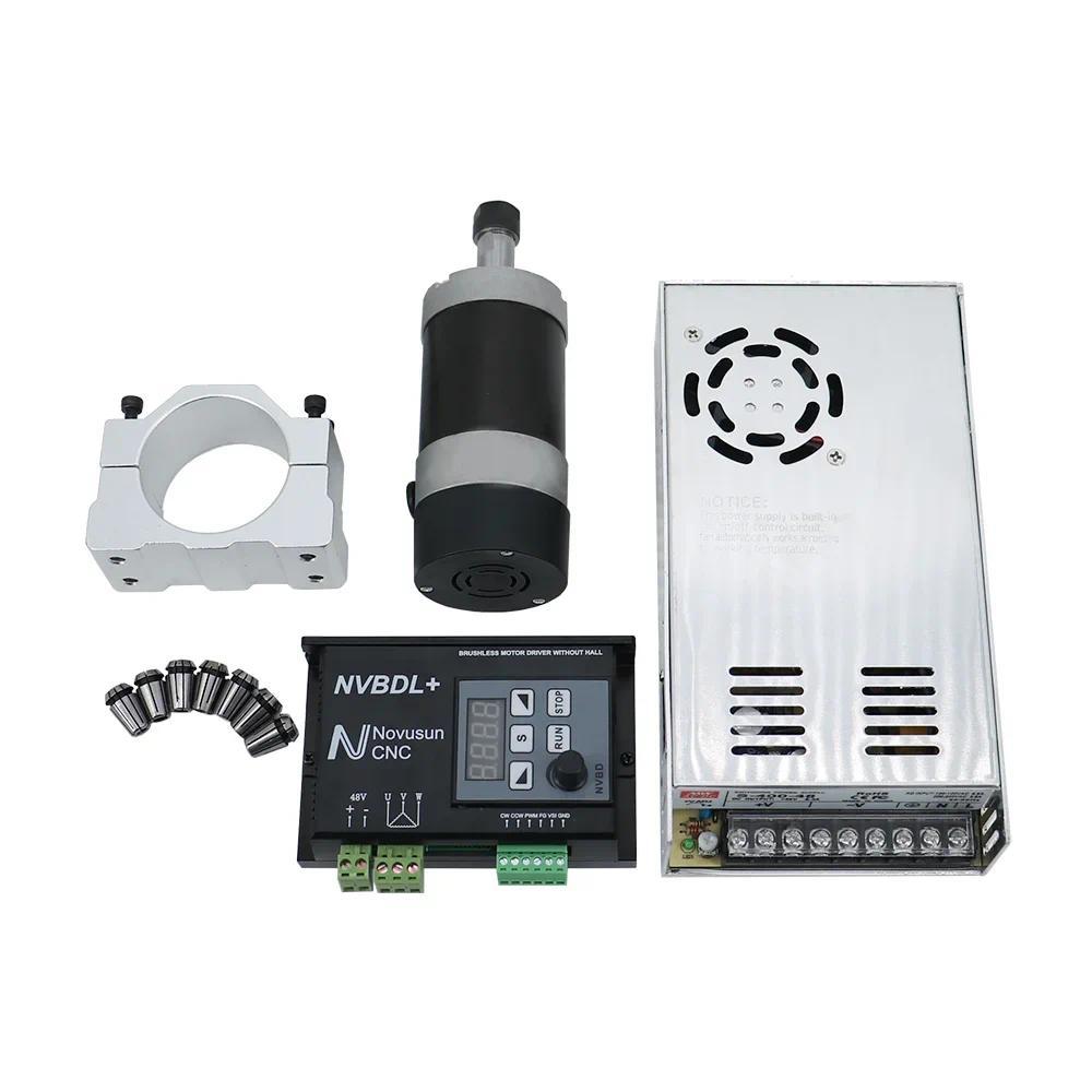 CNC Brushless Air Cooled Spindle Motor Kit 1 Pcs Spindle Motor+controller + Power Supply + Spindle M