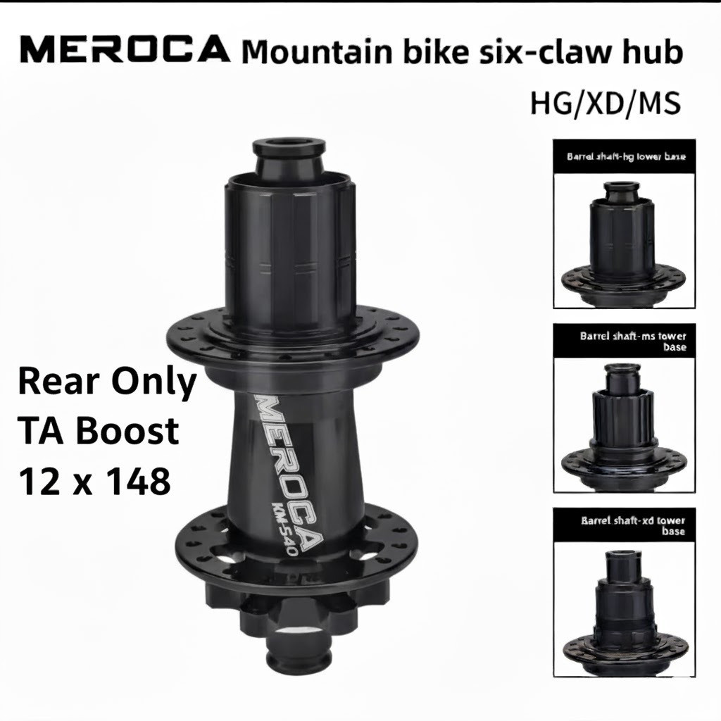 Foto Meroca KM-540 Freehub Boost TA QR 12x148 10x141 32 hole 6 Pelatuk Six Bolt 6 Bearing