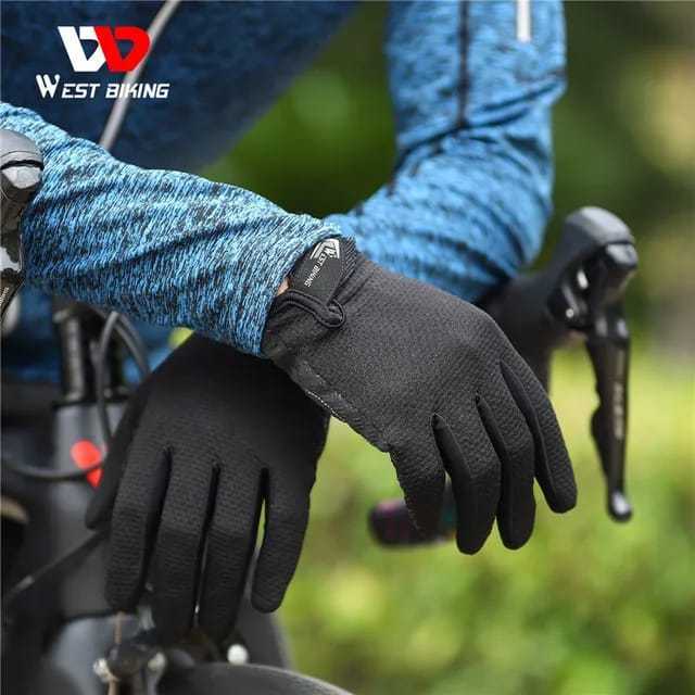 Foto West Biking Cycling Glove Sarung Tangan full finger Breathable untuk Sepeda gowes motor