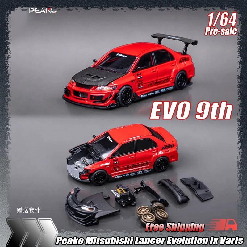 Peako 1:64 Mitsubishi Lancer Evolution Ix Varis Modified Alloy Diecast Car Model Collectible Vehicle