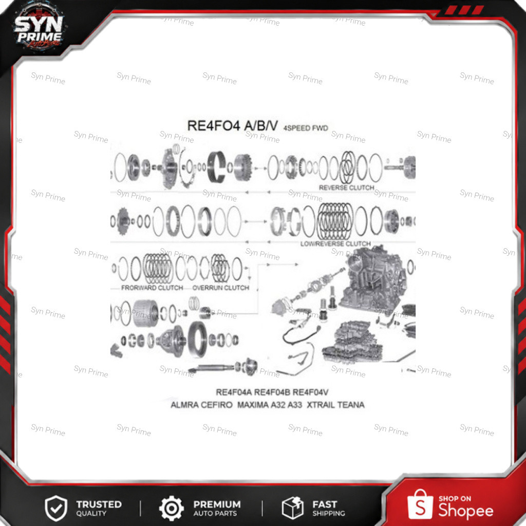 Kampas Kopling Matic Cefiro Xtrail T30 RE4F04A-V 31532-80X16 - 7537