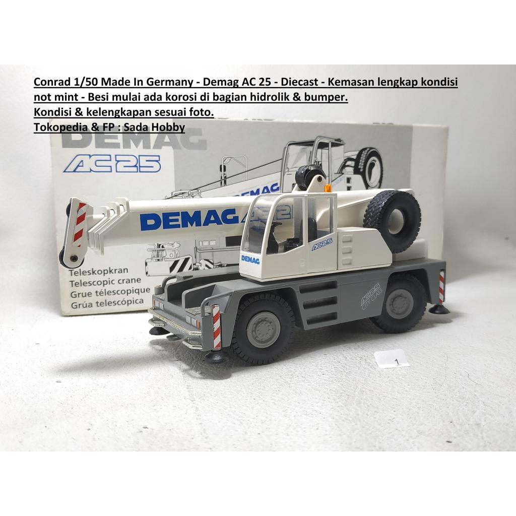 Conrad 1/50 Demag AC 25 Telescopic Mobile Crane White