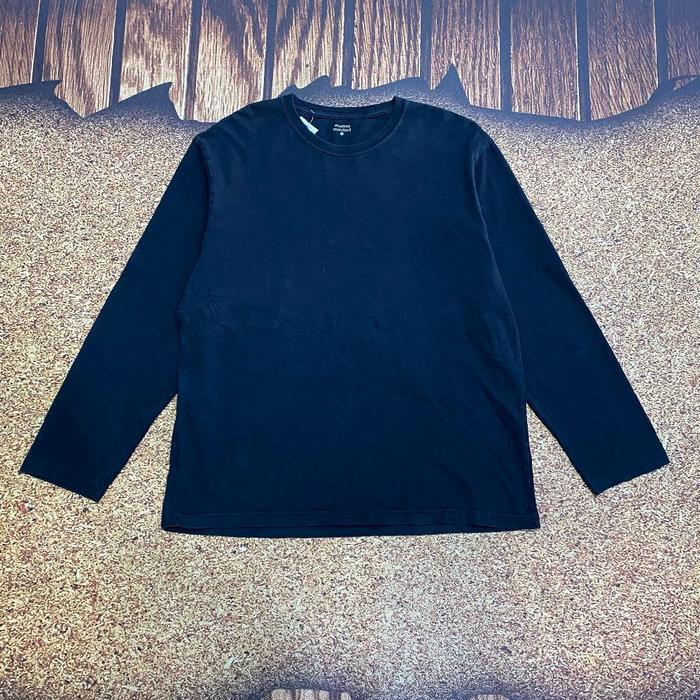kaos lanjang hitam MUSINSA STANDART long sleeve crewneck basic casual murah bagus size L