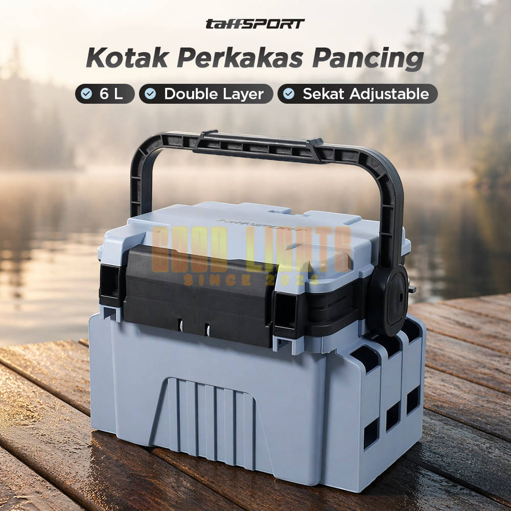 Kotak Perkakas Pancing Fishing Tackle Box Double Layer Hard Box
