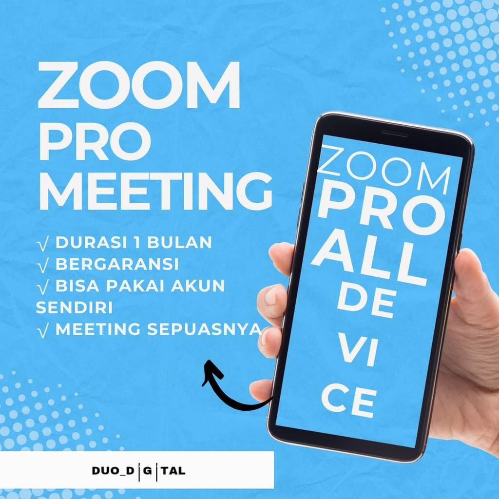 Zoom Pro Harian Mingguan Bulanan 100 Peserta Fitur Lengkap