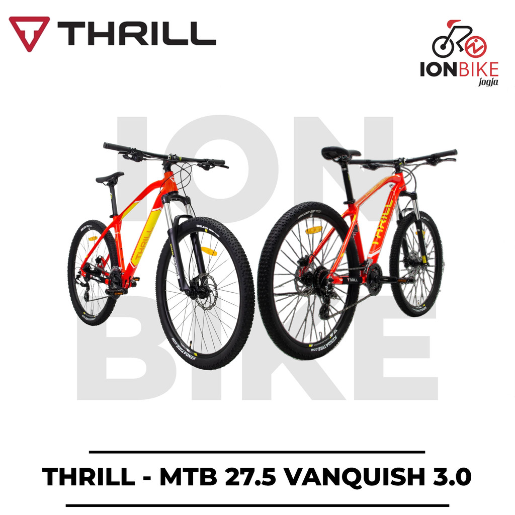 SALE STOCK - Sepeda MTB 27.5 THRILL VANQUISH 3.0 3x8 Speed Frame Alloy Ringan Rem Hydrolik Shimano -