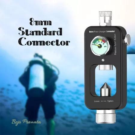Regulator Tabung Scuba Tank Adapter PCP Manometer Besar