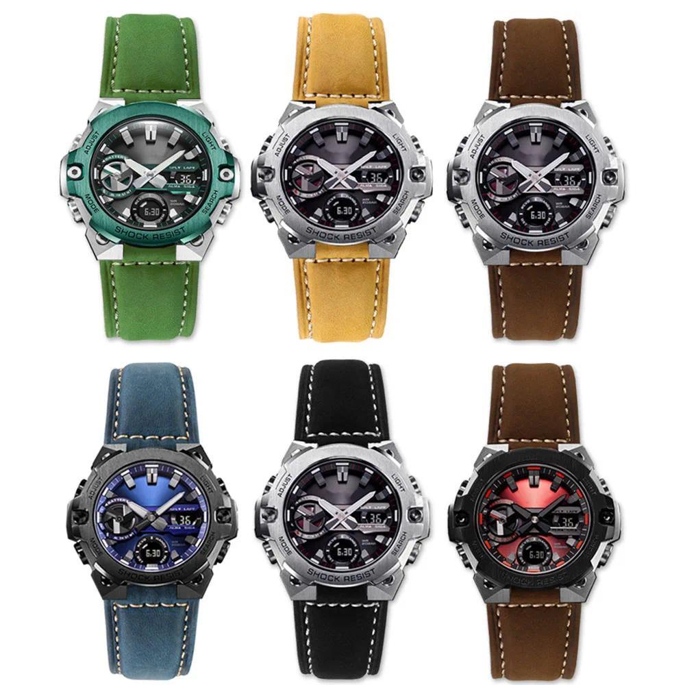 Compatible with G-SHOCK Casio G-Shock GST-B400/GST-B200 series genuine leather calfskin watch strap 