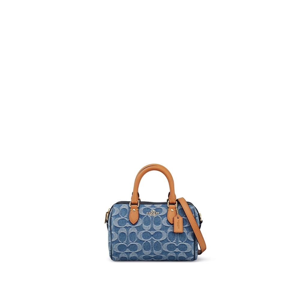 Mini rowan crossbody bag in signature denim