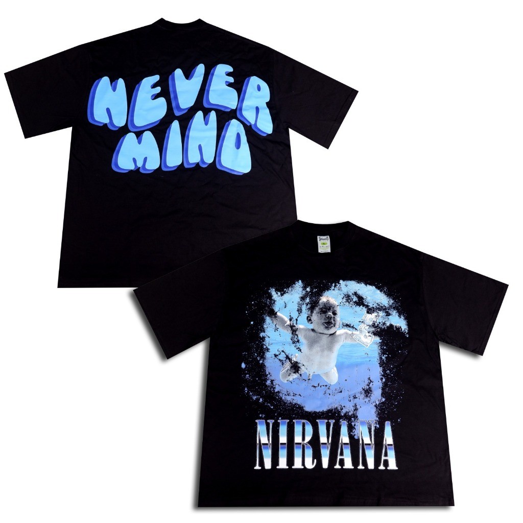 Nirvana Never Mind Baby Music Band T-shirt Bootleg Vintage Oversize