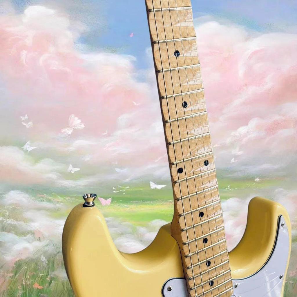 2026 hot new Scalloped Fingerboard, Dimarzio Pickups, Malmsteen Guitar, Big Head Guitar, Milky yello