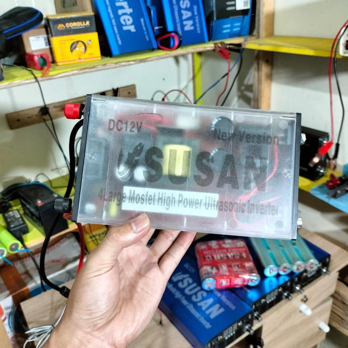 Susan 4Mosfet Jumbo Inverter Ultrasonik 12V Daya Tinggiuntuk Outdoor dengan Perlindungan Baterai dan