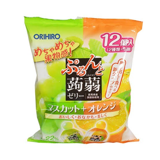 Orihiro Konyaku Jelly Pouch : Muscat + Orange 240 gram