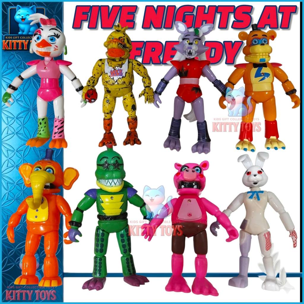 Mainan Action Figure FNAF - Five Nights At Freddy's Security Breach Cake Topper Pajangan