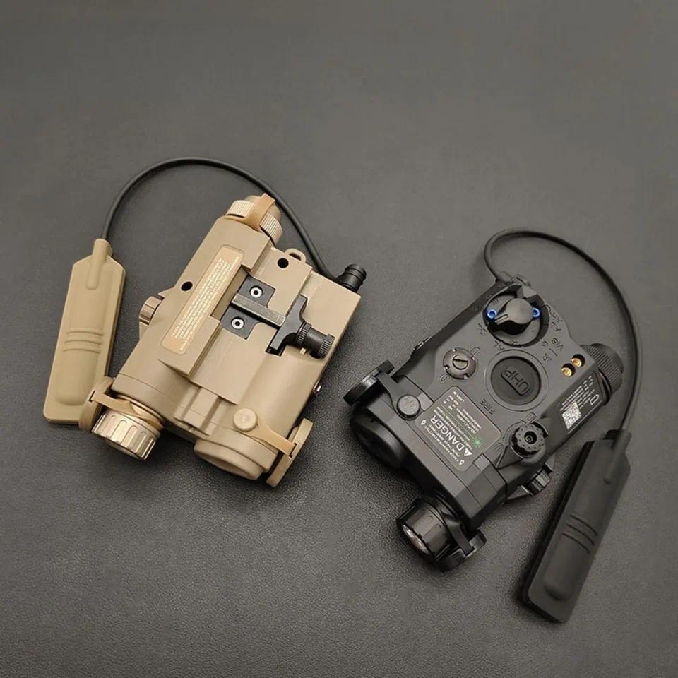 PEQ 15 Tactical Red Green Dot LED Flashlight  Scout Light with Dual Control Switch for 20mm Picatinn
