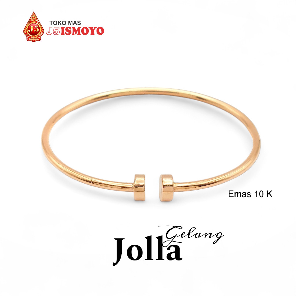 J5 Ismoyo Gelang Emas Asli 10 Karat Model Bangle Jolla