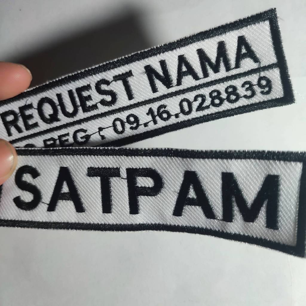Patch Bordir Nama Security Custom Tulisan Custom