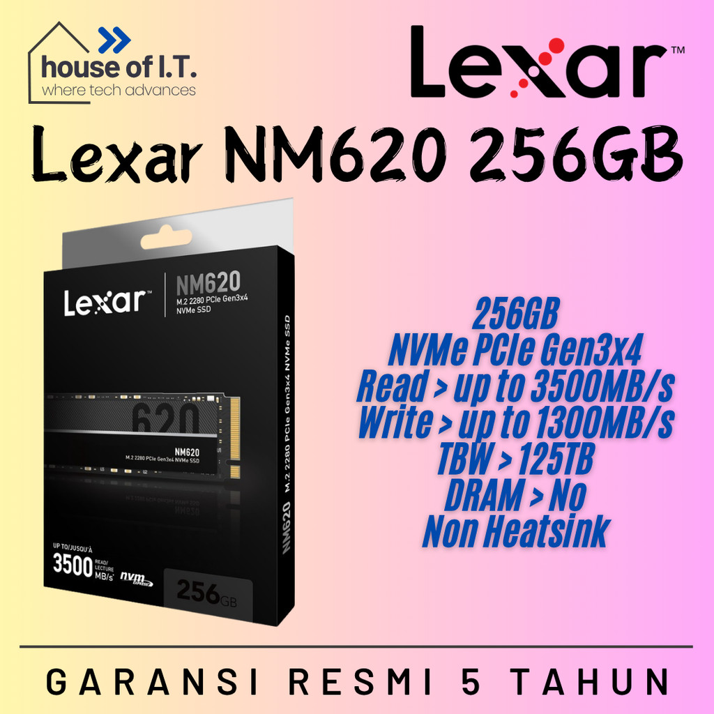 SSD NVME LEXAR NM620 256GB