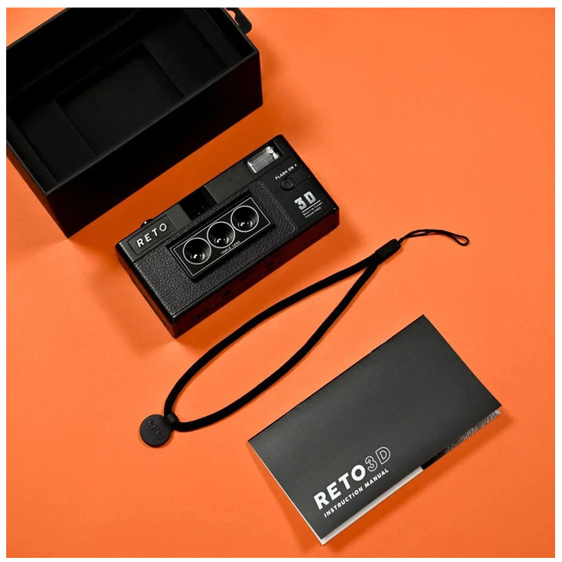 Original RETO 3D Film Camera 135 Film Reto3d Stereoscopic Point-and-Shoot Camera with Flash Non-spos