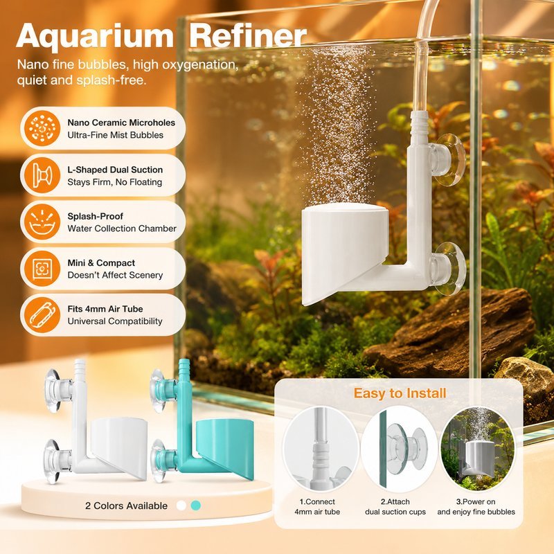 Difuser aquascape CO2 Diffuser oksigen aerator aquarium Aksesori pompa oksigen