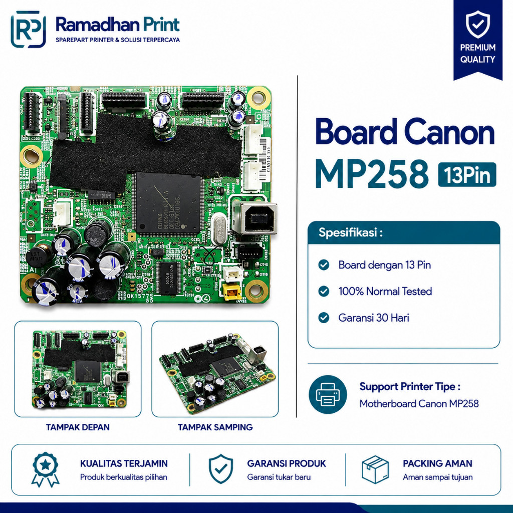 Mainboard Printer MP258 13pin Board mp258 Motherboard 258 Used