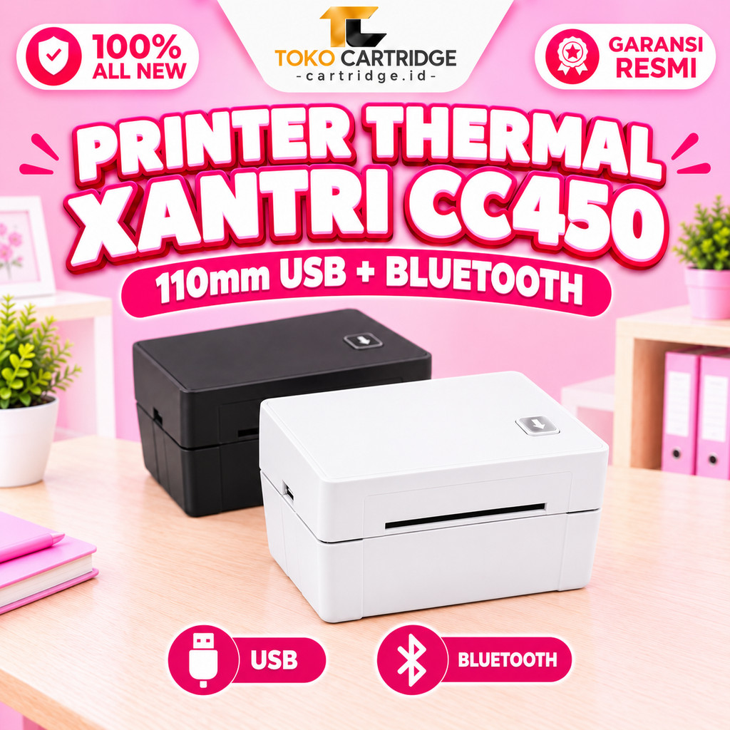 Printer Thermal Xantri CC450 110mm USB + Bluetooth New Label 110mm