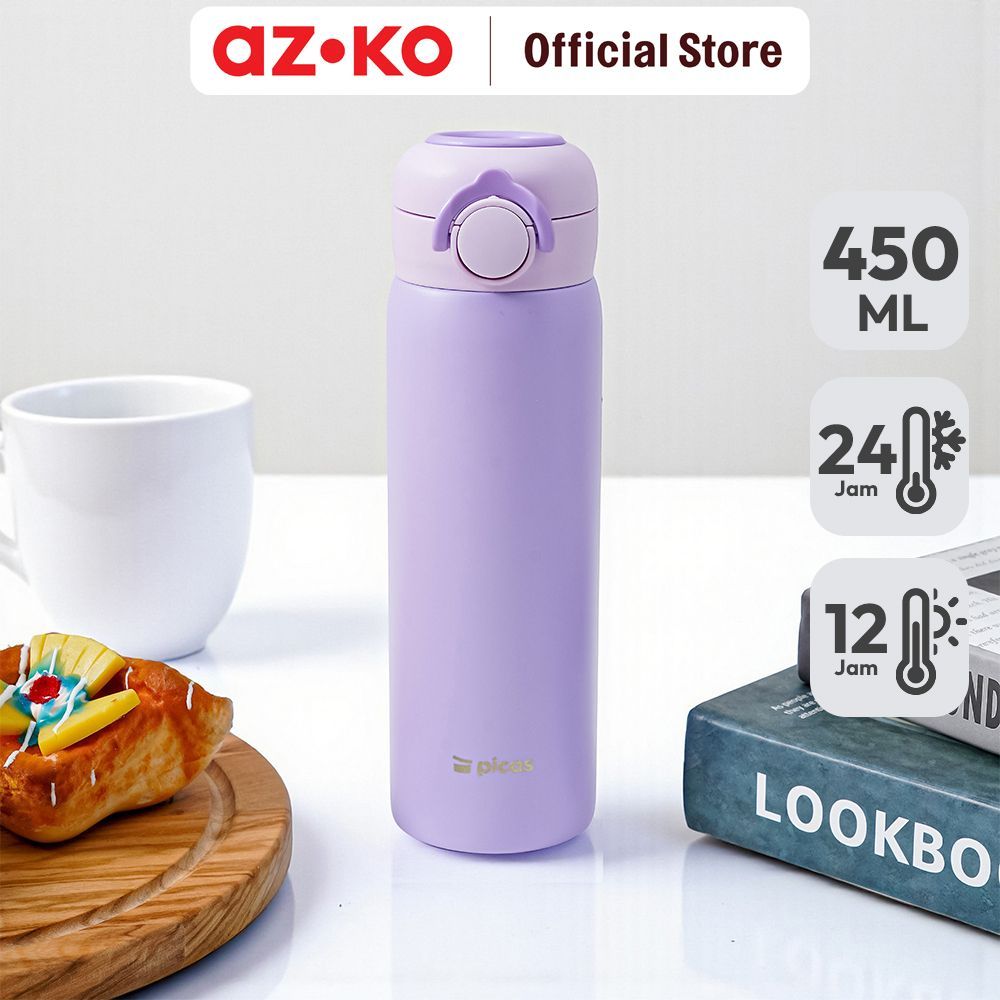 azko Picas Latte Botol Vacuum Flask Stainless Steel 450ml