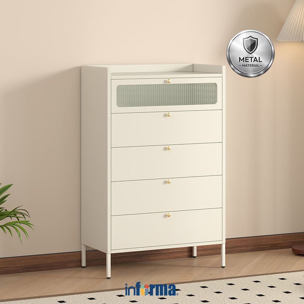 Informa Jolene Laci Penyimpanan - Krem Beige Cabinet Lemari Laci Dresser Storage Drawer Laci Baju Or