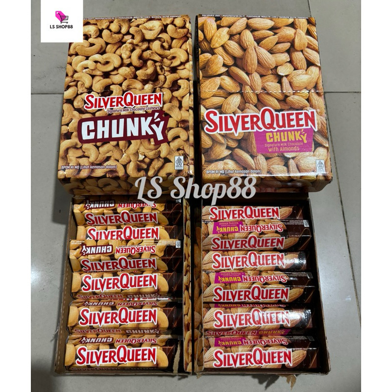 SilverQueen Chunky 26gr Bar Box isi 12pcs // Coklat Silver Queen