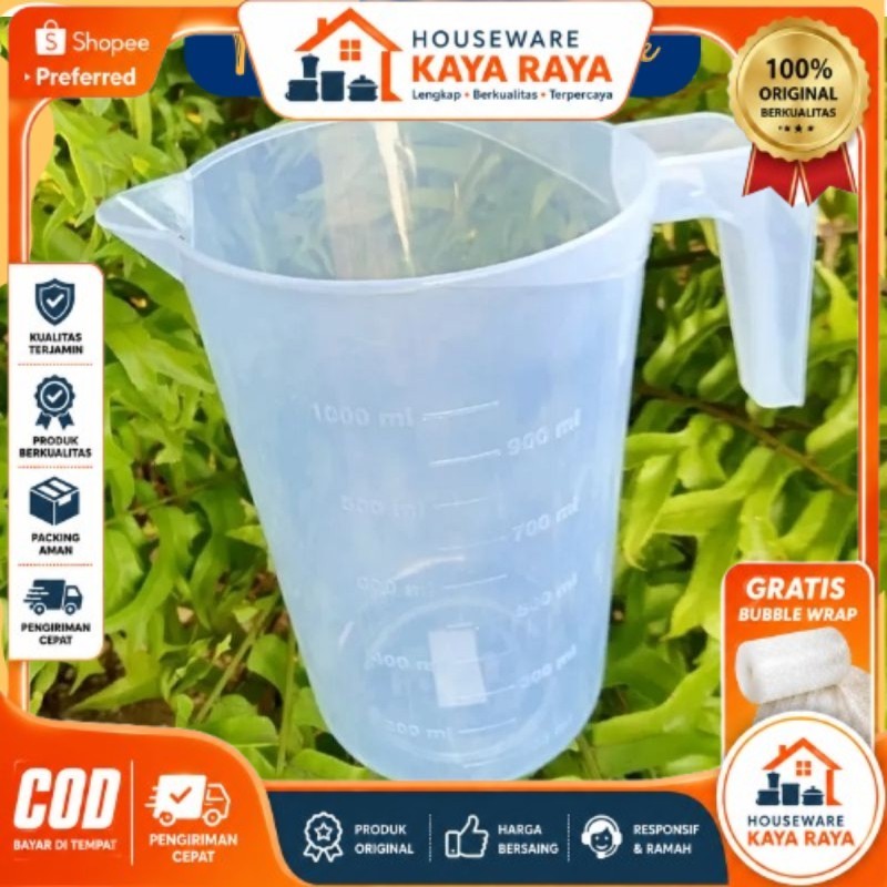 Gelas takar Gelas ukur 1000ml 2000ml gelas takar 1Liter 2 liter
