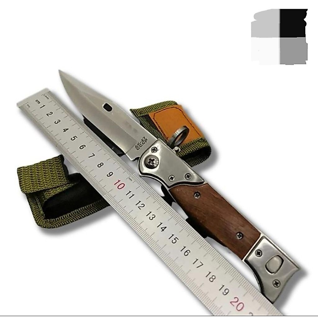 SELF DEFENSE PISAU CAMPING SURVIVAL AK-47 LIPAT KECIL PISAU OUTDOOR