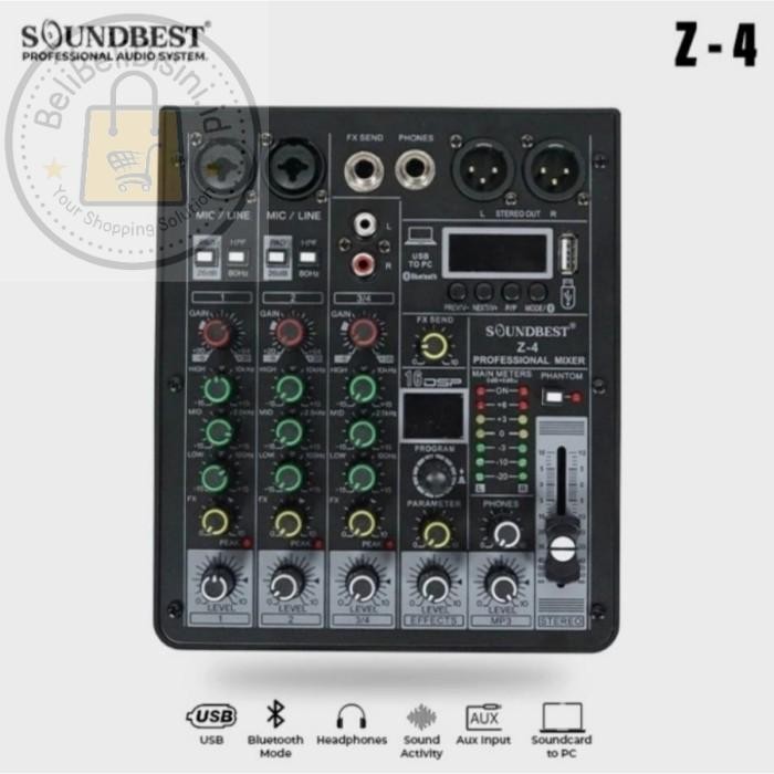Mixer 4 channel Soundbest Z4 original BLUETOOTH