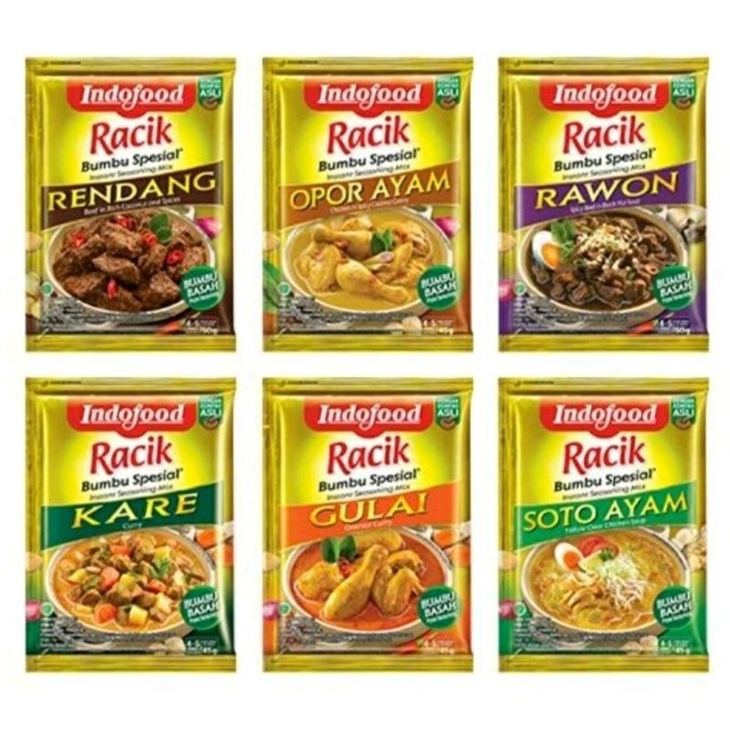 

racik bumbu special indofood rendang / opor / kare / soto / rawon / gulai