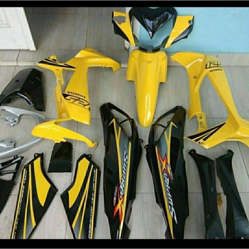 Cover Body Full Body Halus Kasar Supra x 125 batman kuning