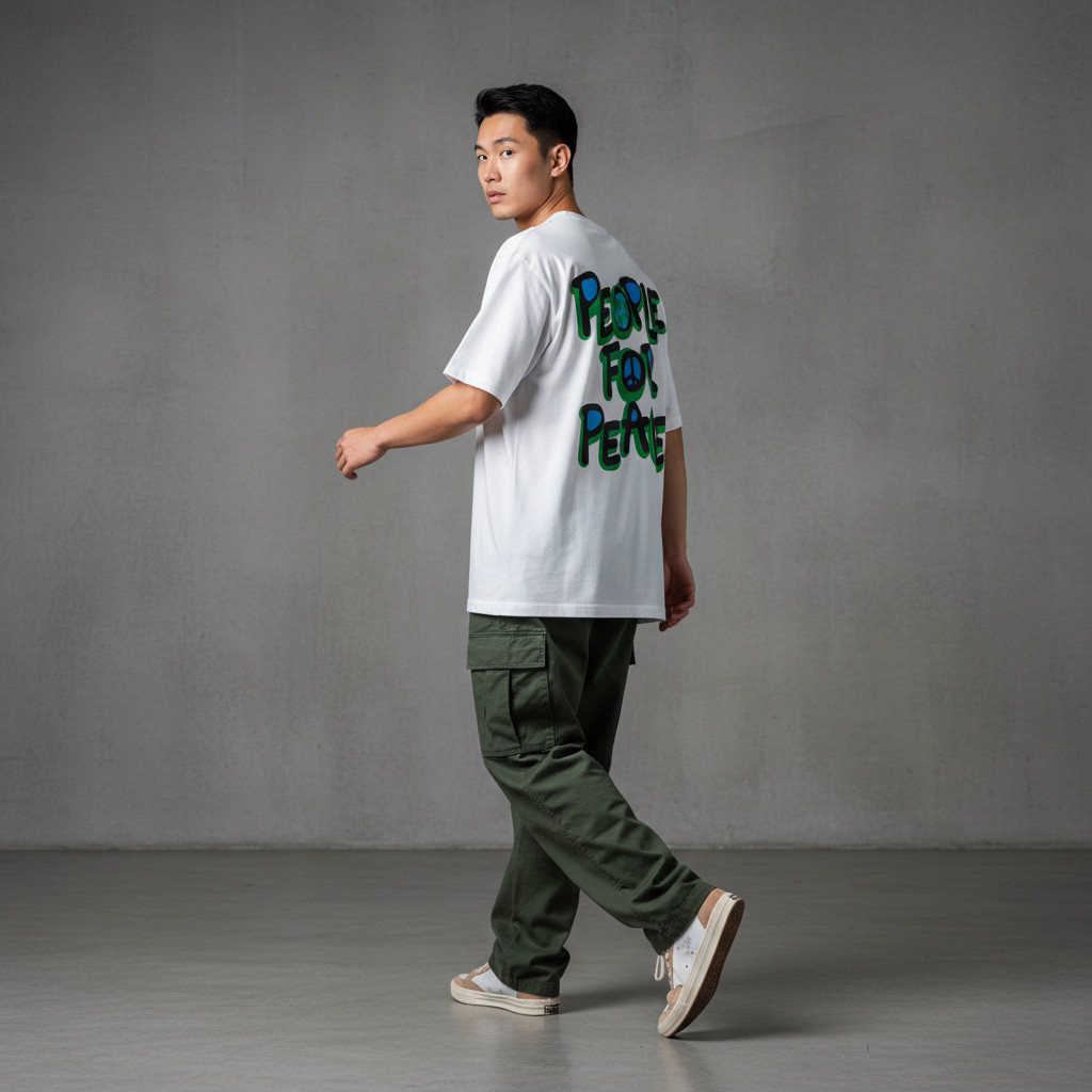 ETHEREAL - Tshirt Oversized Pria Wanita Distro People For Peace