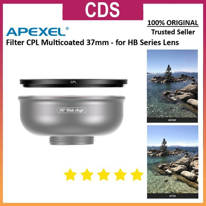 Apexel Filter CPL Multicoated 37mm for Apexel HB Series Lens - 100mm Macro Lens - HD 110 Wide Angle 