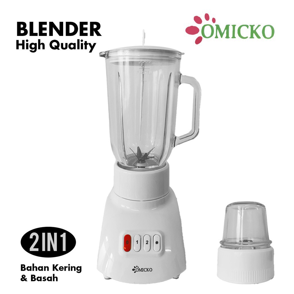 (JHS) BLENDER 2 IN 1 BLENDER KACA OMICKO BLENDER MULTI FUNGSI
