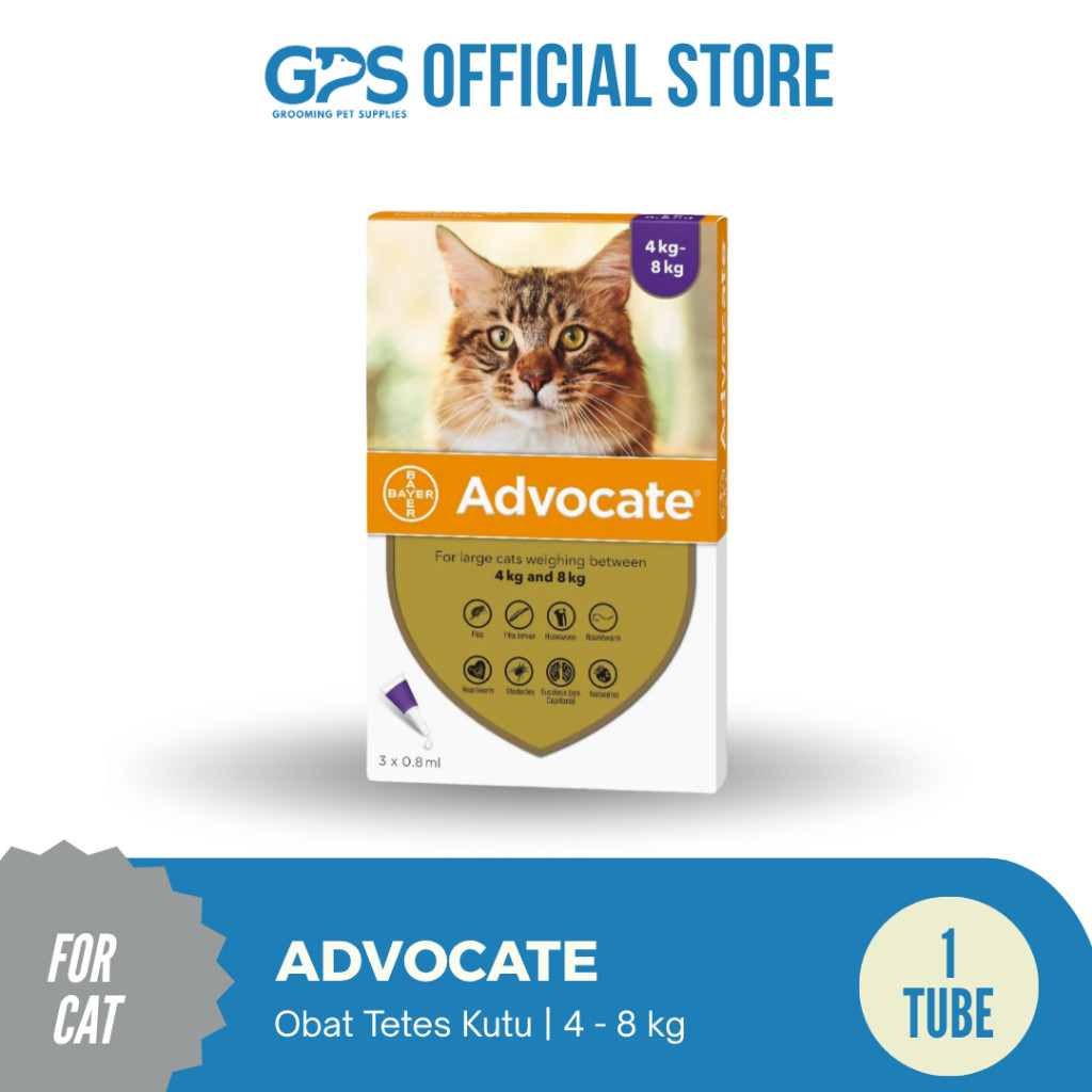 ADVOCATE CAT OBAT TETES KUTU KUCING ( 4 - 8KG ) 1 TUBE