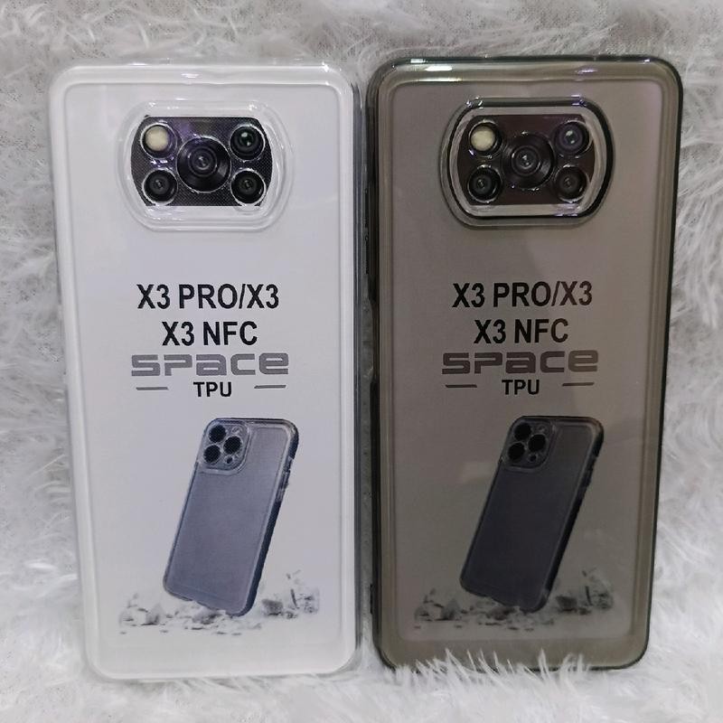 Silikon Case Original Space TPU XIAOMI POCO X3/X3 NFC/X3 PRO Softcase Bening Casing Clear Hitam Tran