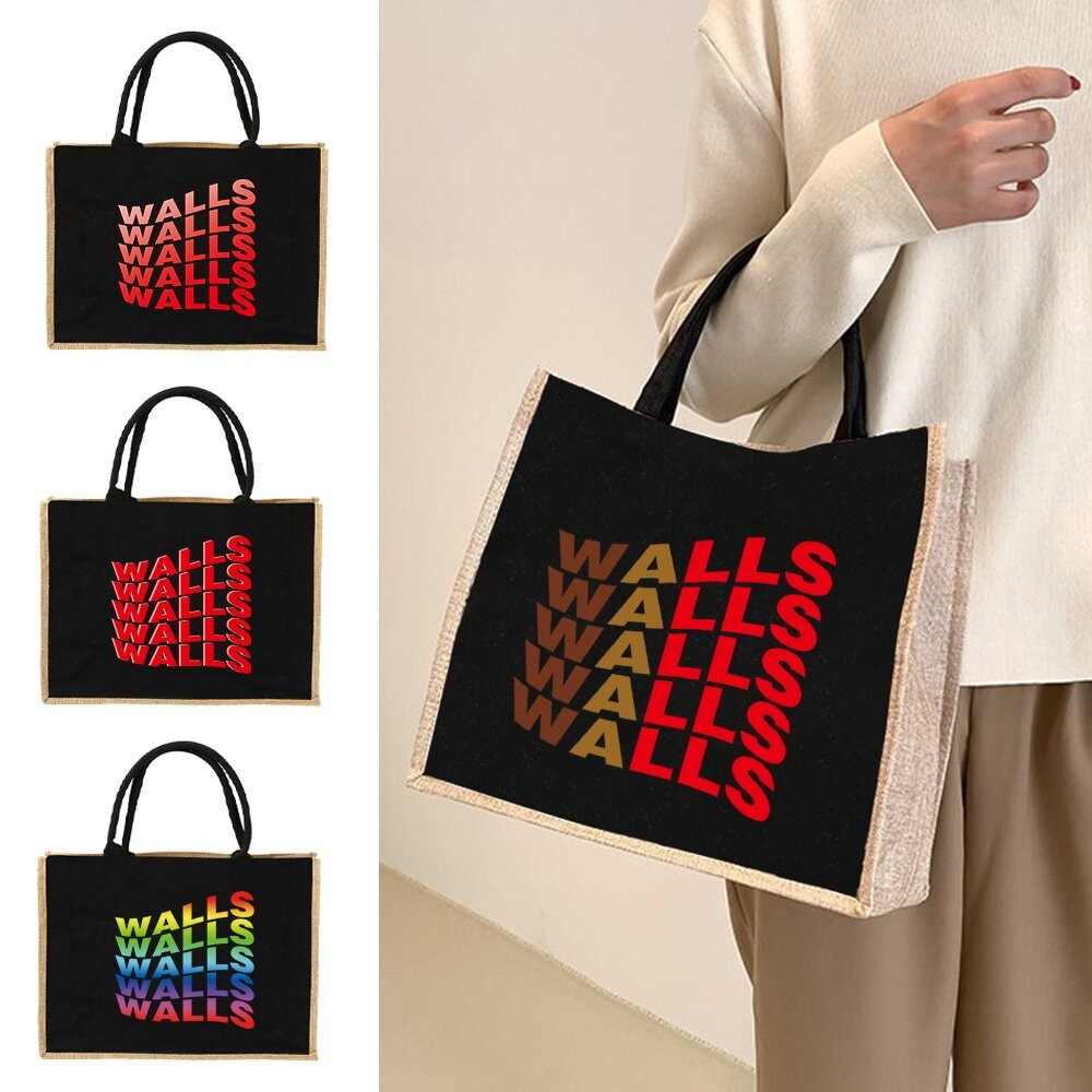 Tote bag Jute Bag Handbag Linen Shoulder Bag Sacks JuteWomen Shopping Bags Laminated Bags Short Sent