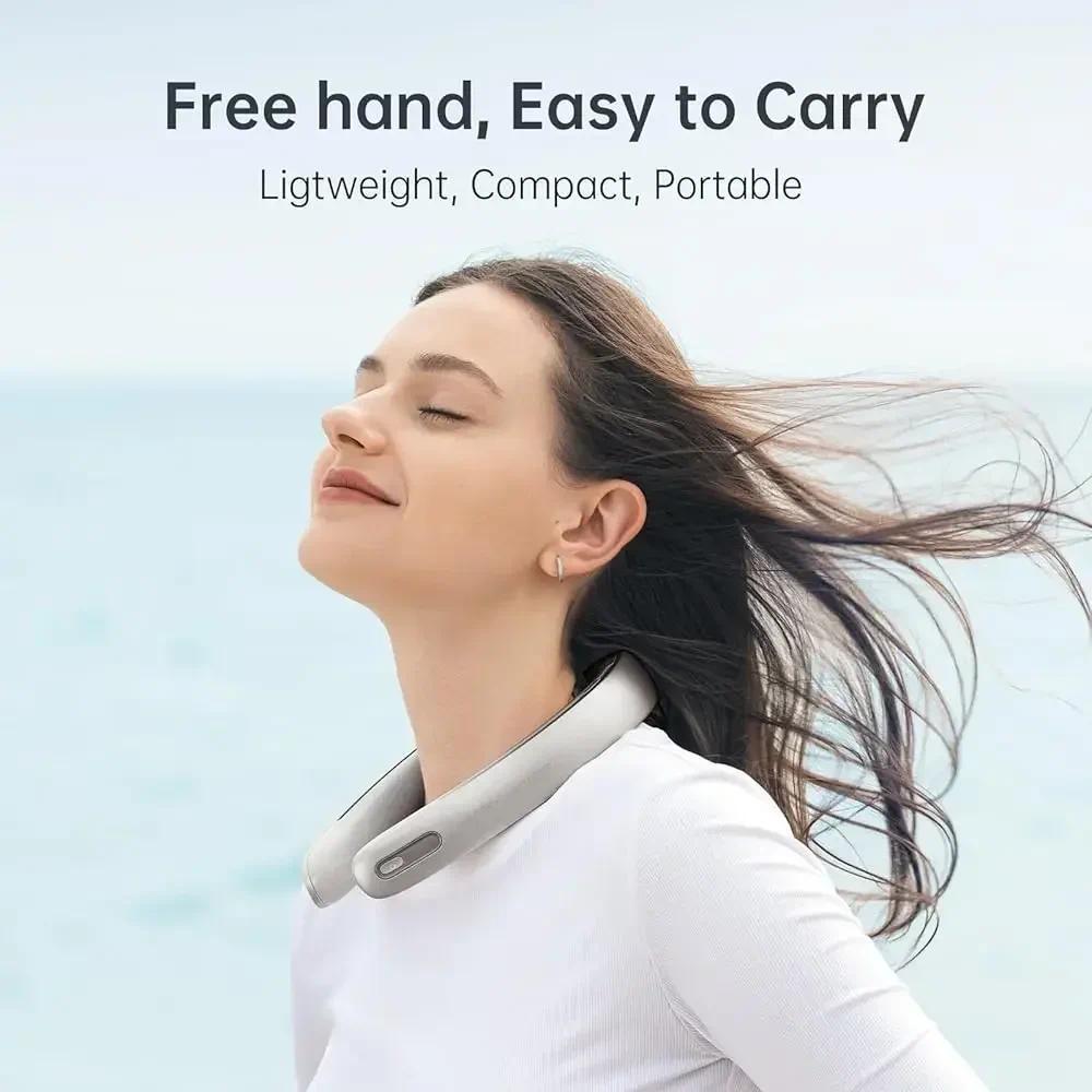 Portable Ne Fan, Upgraded 100 Speeds Personal Bladel Fan Wearable With Ne Brace, Led Display, 5000Ma