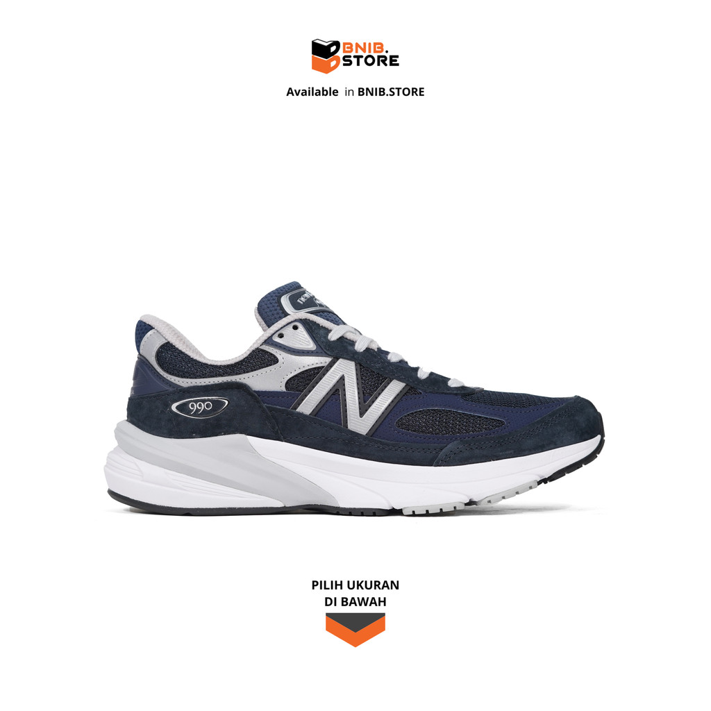 Sepatu Sneaker Pria NB 990 V6 Made in USA Navy [M990NV6] Original