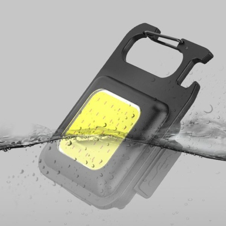 Senter Mini Led Cob Gantungan Kunci Besi Lampu Kecil Keychain Camping Alumunium Cas Usb